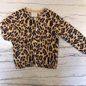 J Crew Leopard Print Cardigan 3T
